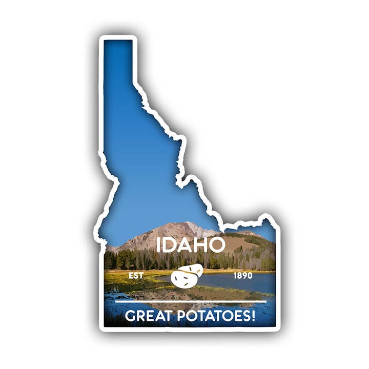 Idaho stora potatis klistermärke för wholesale av HackStickers