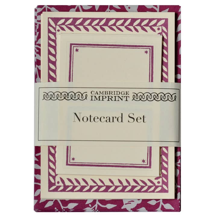 Set of Notecards and Envelopes Dancing Hare Violet for wholesale by Cambridge Imprint