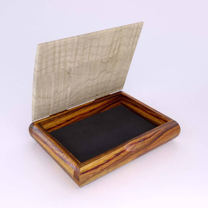 Mikutowski Woodworking - Venta al por mayor Joyero/organizador de joyas - Caja Tranquility de madera grabada con frases superventas34