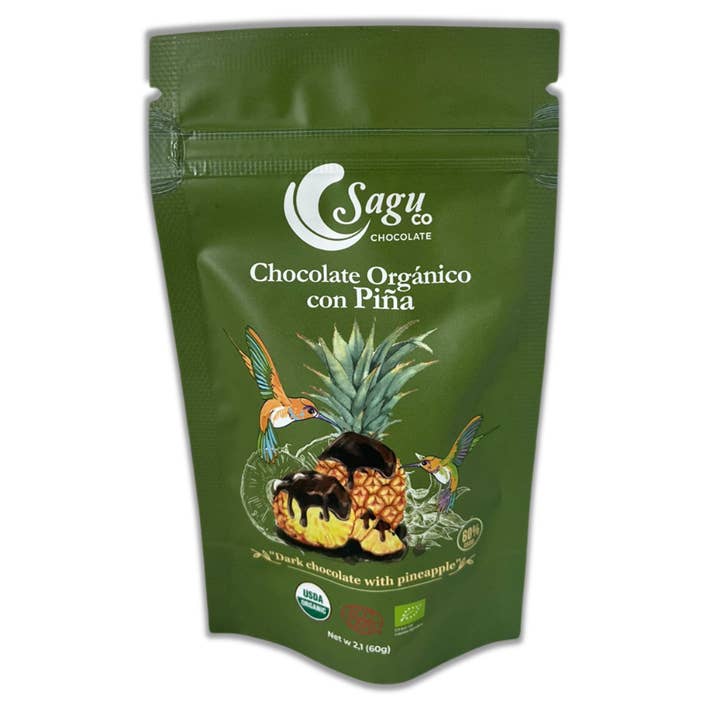 Organic Chocolate 60% With Pineapple for wholesale by SAGU CO CHOCOLATE