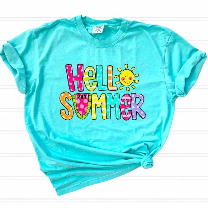 Hello Summer DTF Transfer for wholesale by K and M Designs