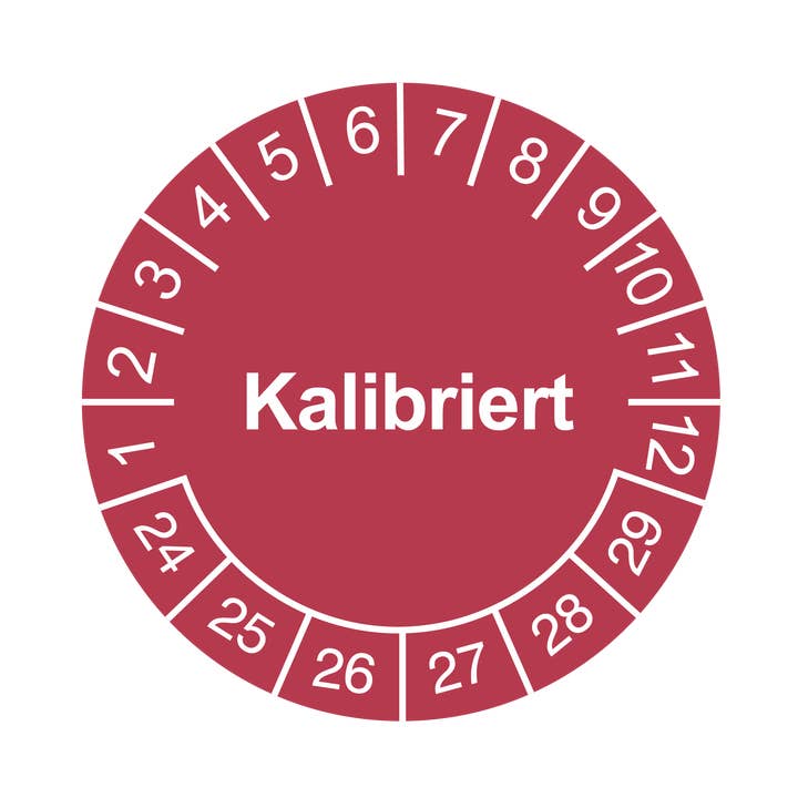 Test labels/Calibrated for wholesale by Blitzpfeil24 by Jahn Industrieschilder/Etiketten GmbH