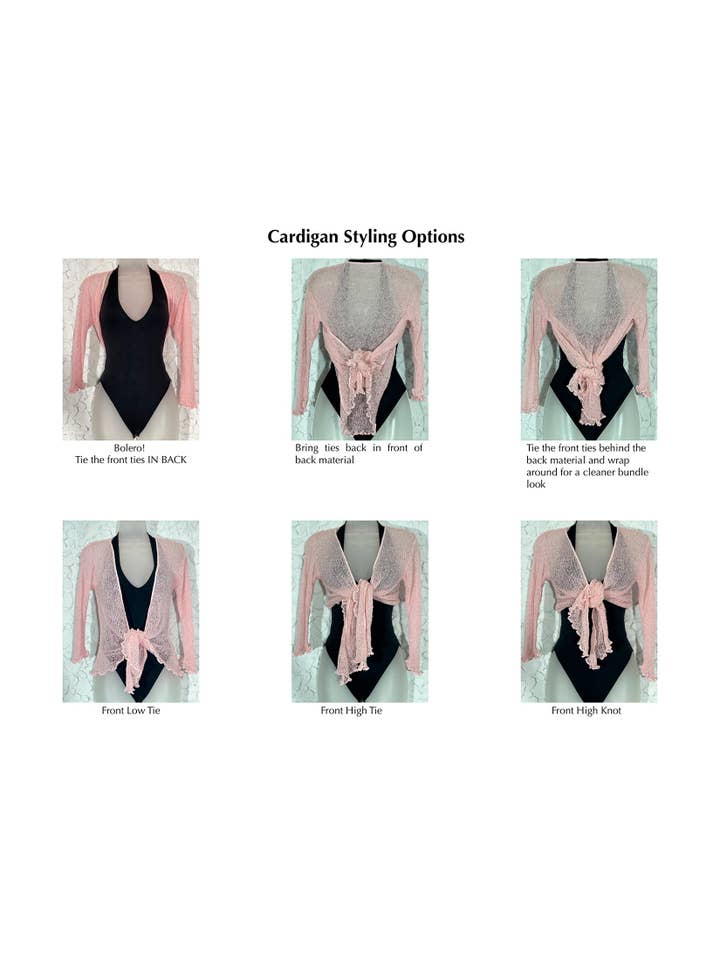 Bali Prema - Wholesale Cardigan - Women's - Summer Knit Sheer Cardigan Bolero Shrug Cover in Black1