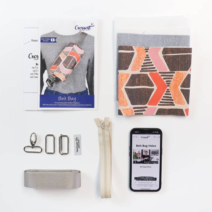 Crosscut Sewing Co. - Wholesale Belt Bag - Women's - Belt Bag Sewing Kit - Supplies, Printed Pattern and Video Tutorial38