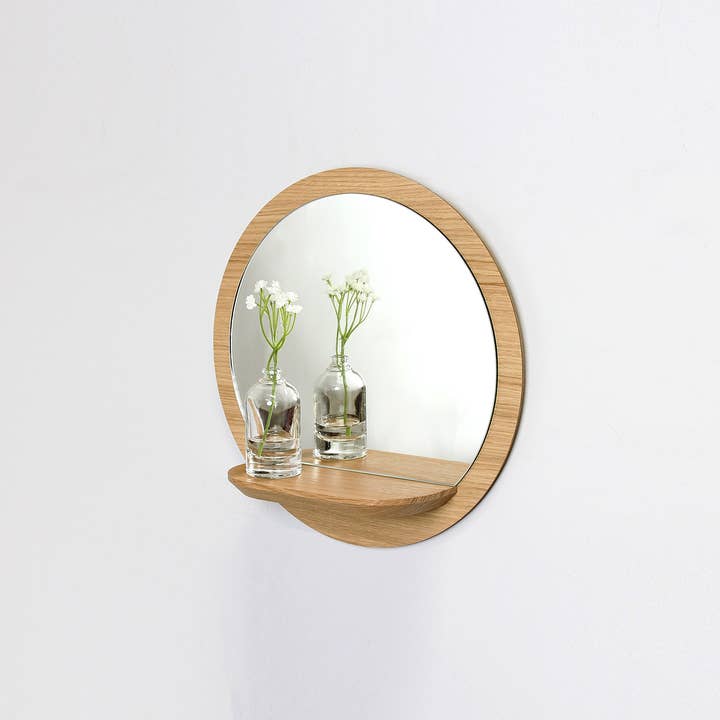 Reine Mère - Wholesale Wall Mirror - Sunrise S wooden mirror - Small model (made in France)1