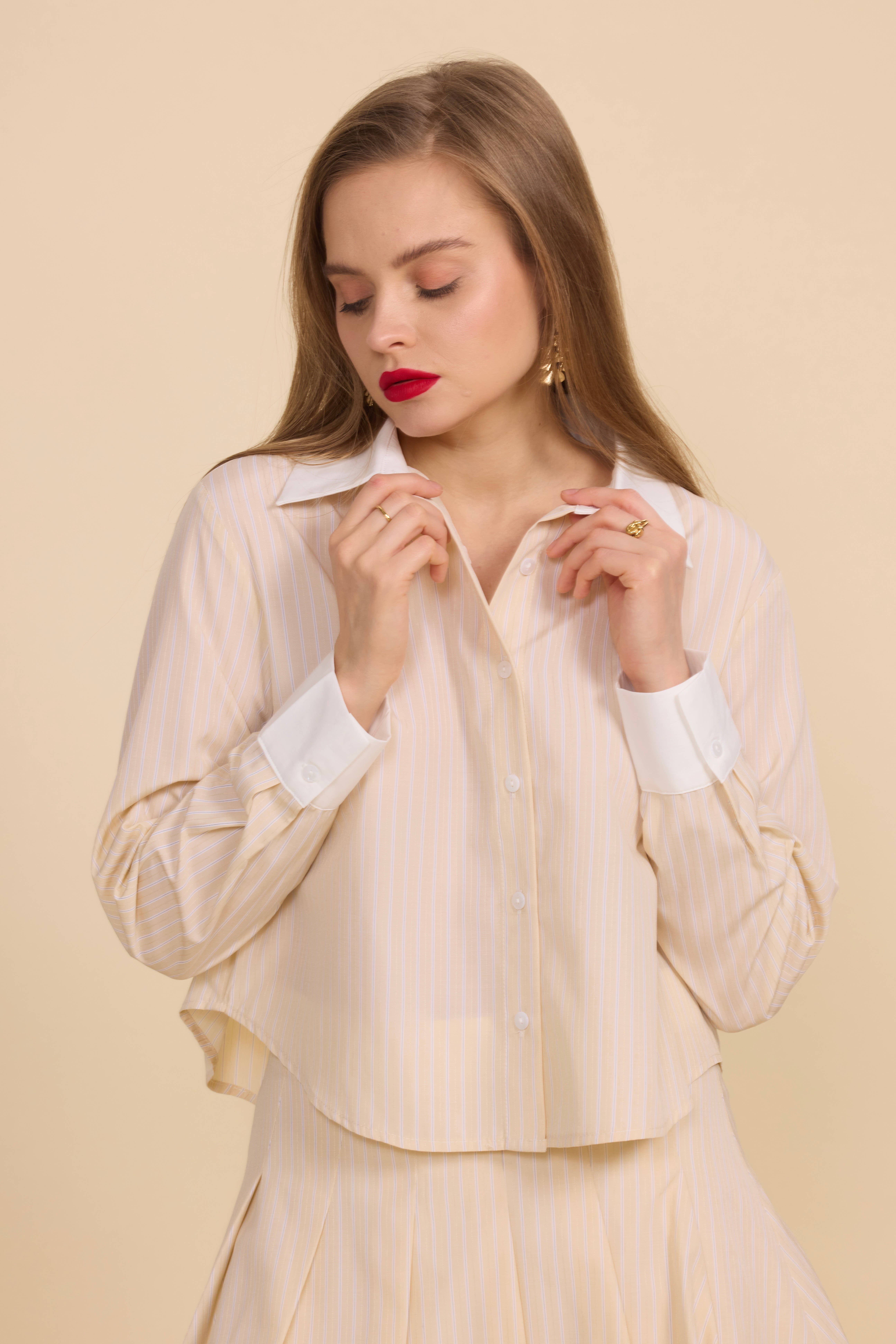 Frime - Vente Chemise à col boutonné – femme - Chemise rayée - 56017