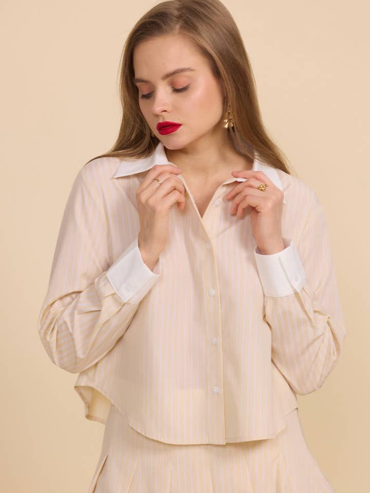 Frime - Vente Chemise à col boutonné – femme - Chemise rayée - 56017