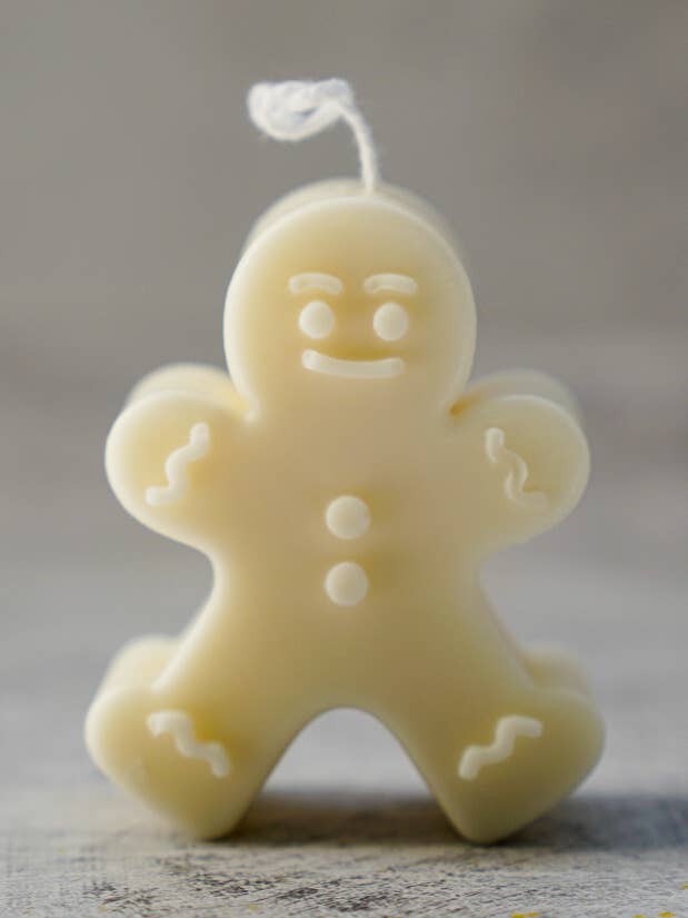 Gingerbread Man Candle -Handmade- Scented Soy wax Candle for wholesale by Gokican