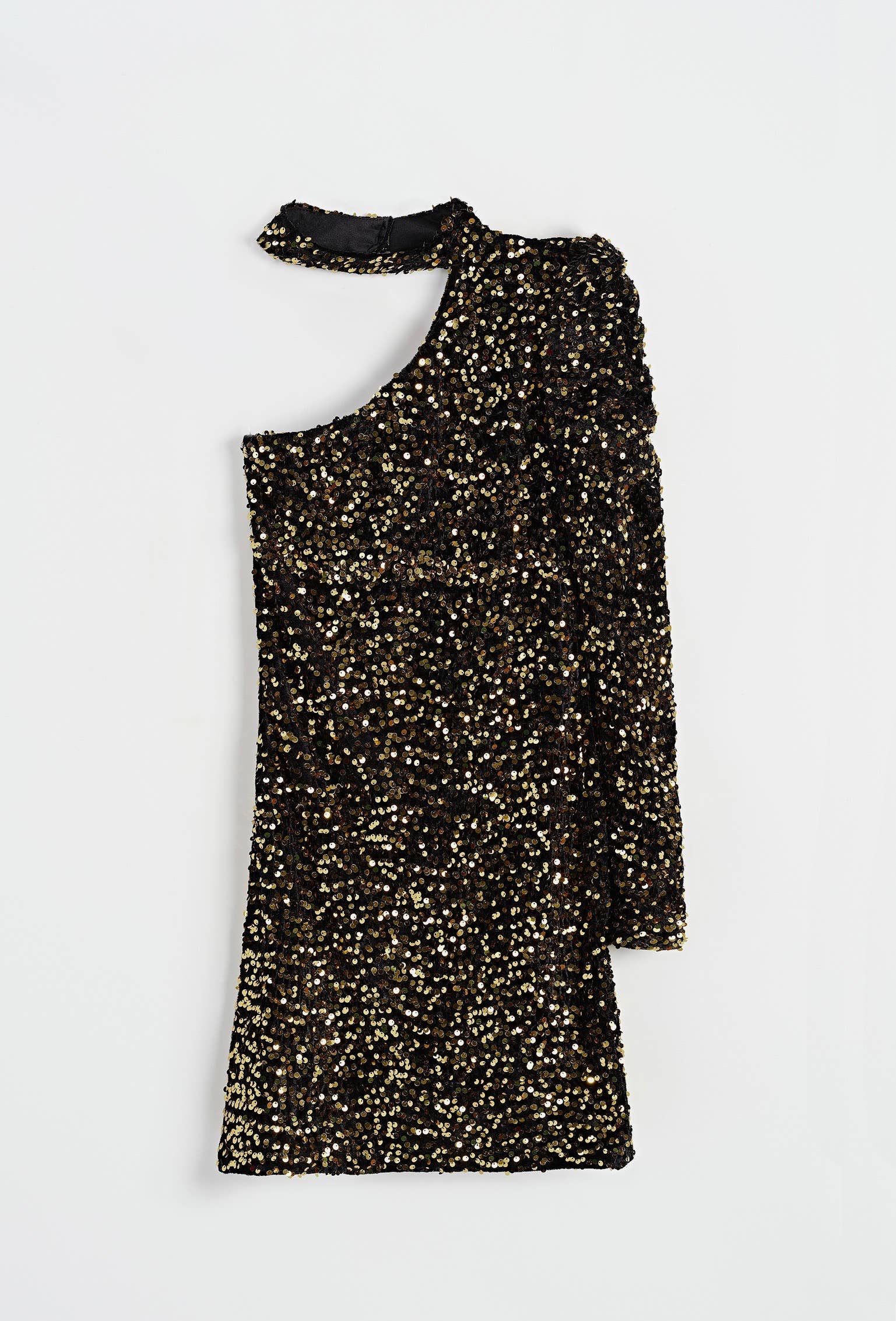 Chilli Girl Collection - Vendita all'ingrosso Vestito - Donna - Mini abito asimmetrico con dettagli di paillettes7