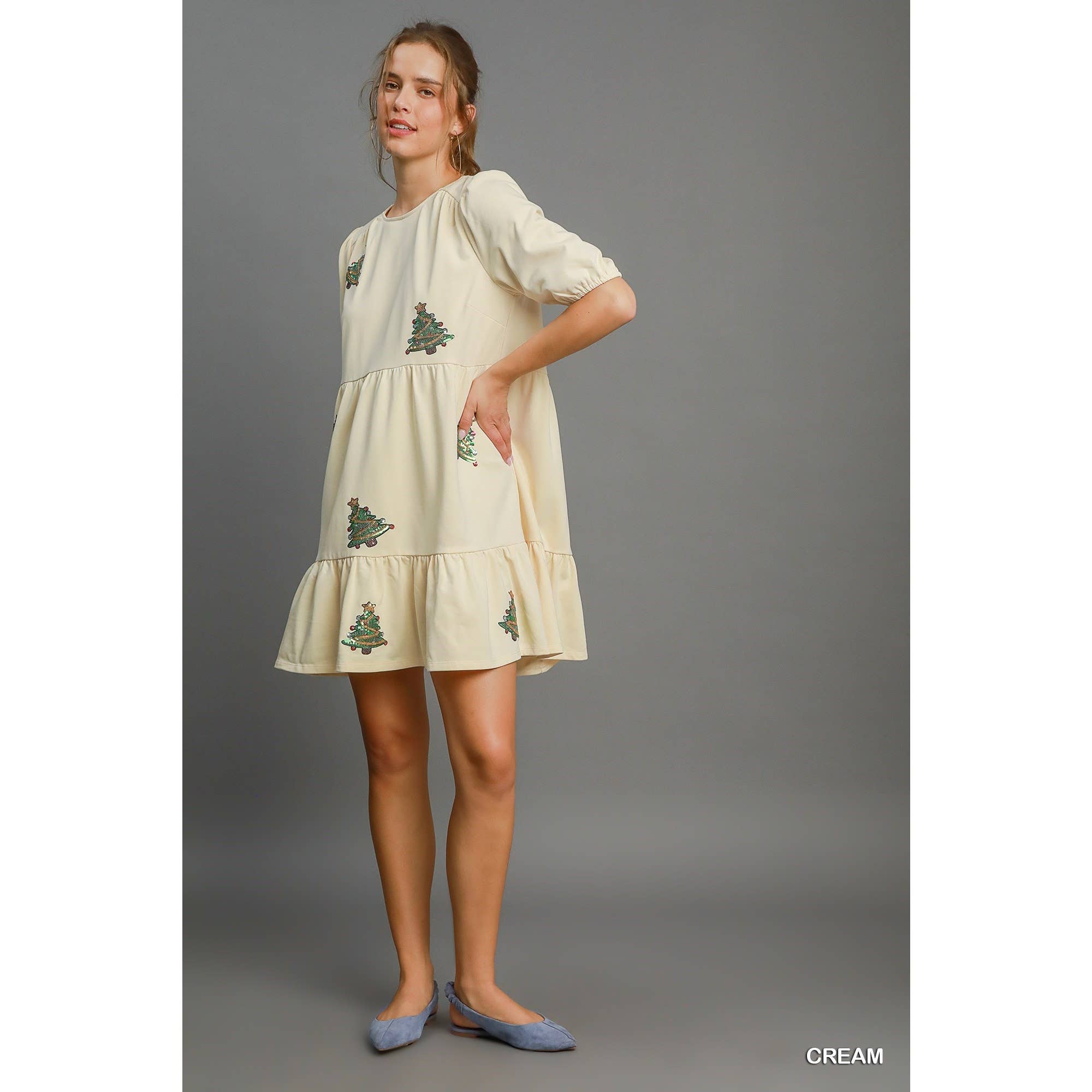 STYLE USA - Wholesale Dress - Women's - Christmas Tree Sequined Mini Dress14