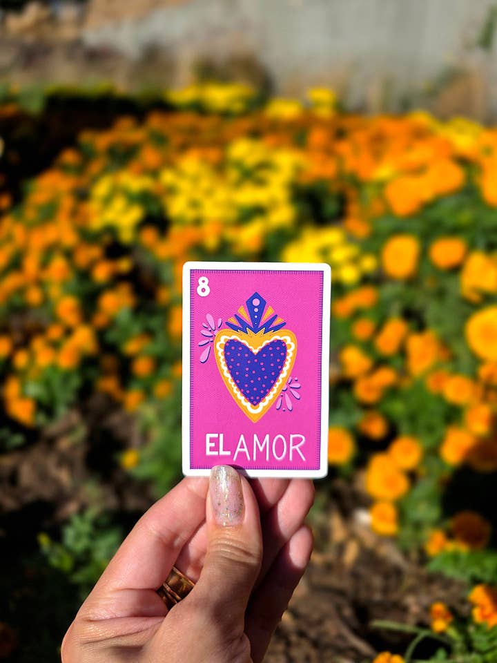 Lotería Corazón Sticker for wholesale by Soleil Vida Studio