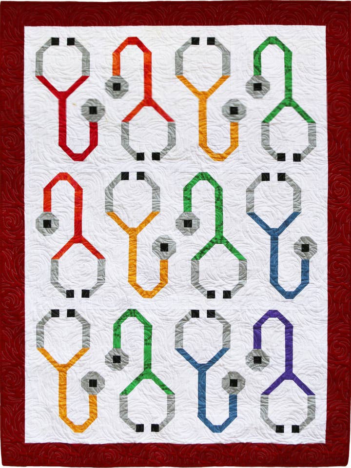 Estupendo patrón de papel para estetoscopios para venta al por mayor de Flying Parrot Quilts