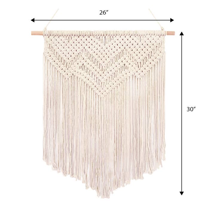 Beach'd - Venta al por mayor Tapices/telas - Tapiz Boho Boho para colgar en la pared con cuerda de macramé de 26"2