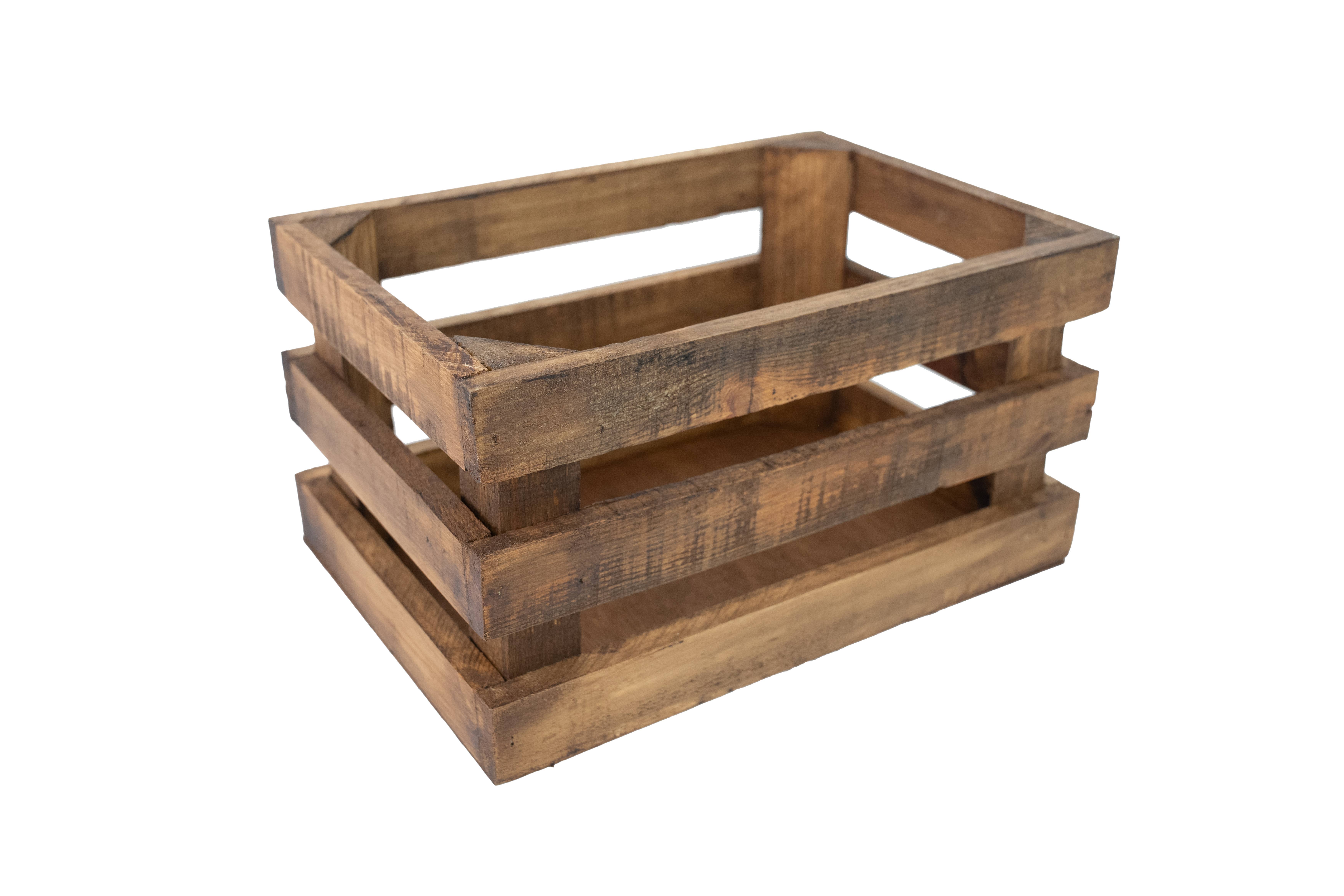 My Amigos Imports - Wholesale Retailer Display - Home & Living - Killian Rustic Wood Crate-Store Display-Set of 3-Brown 3