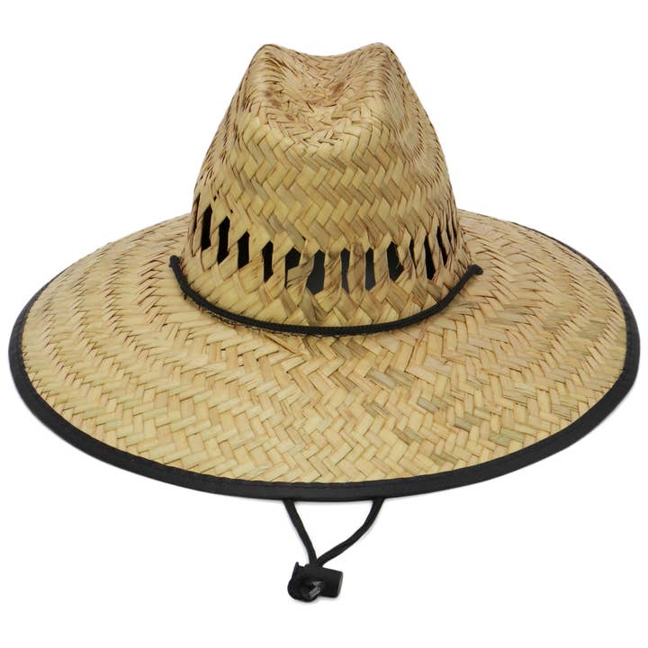 Cap Zone – wholesale Hatt - Barn – Barns livräddarhatt i halm med veganskt läderdetalj8