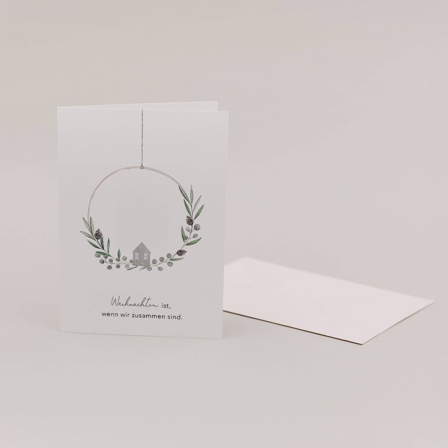 Eulenschnitt - Wholesale Christmas Card - Folded card Christmas wreath (PU = 10 pcs.)7