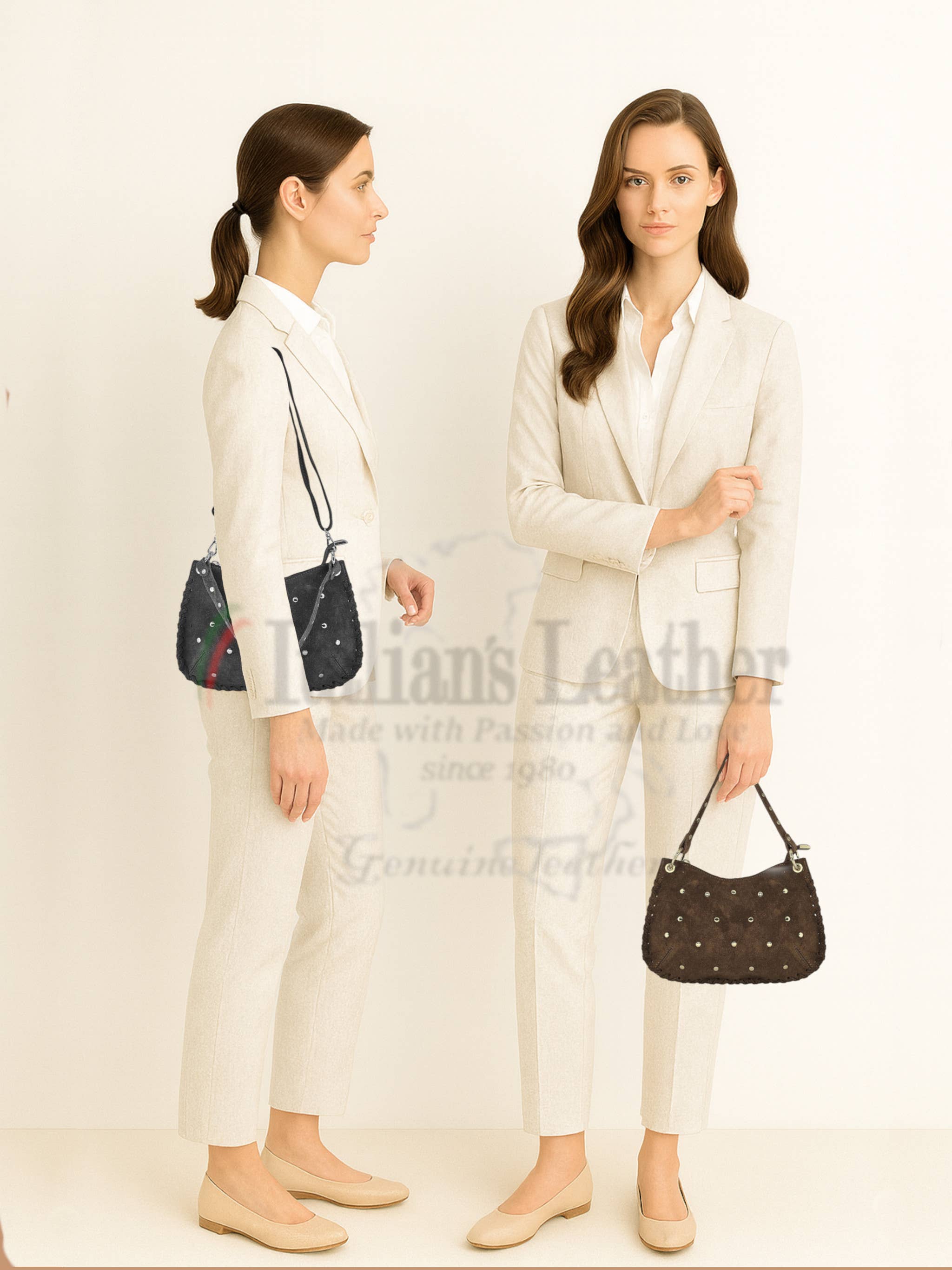 ITALIAN'S LEATHER - Wholesale Shoulder Bag - Women's - Olivia Suede Leather Bag 25101313