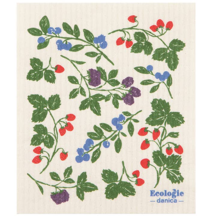 Berry Bramble Swedish Dishcloth for wholesale by Ecologie