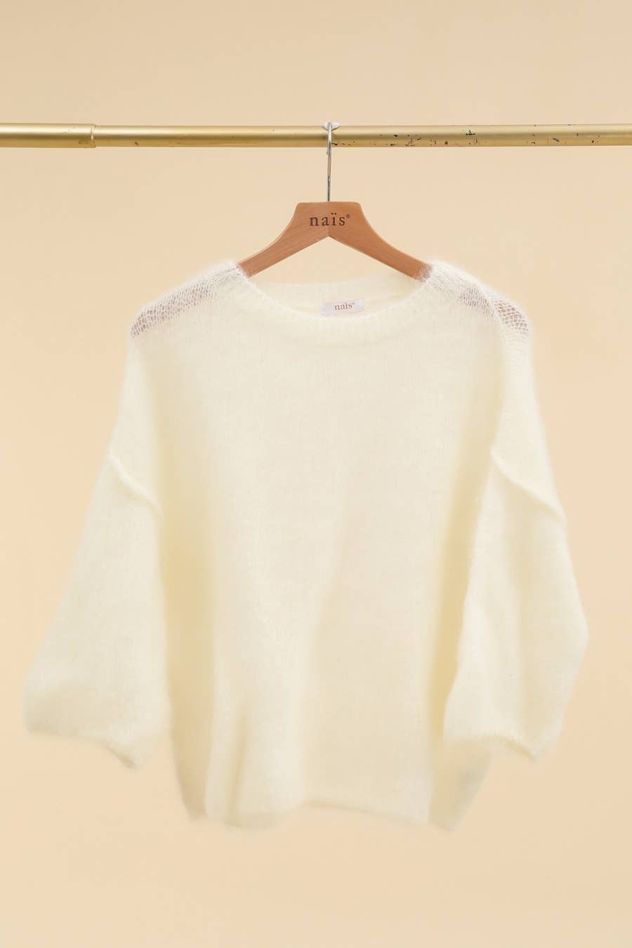 NAÏS PARIS - Vendita all'ingrosso Maglione tricot - Donna - Maglione a maniche corte e collo rotondo in 80% kid mohair34