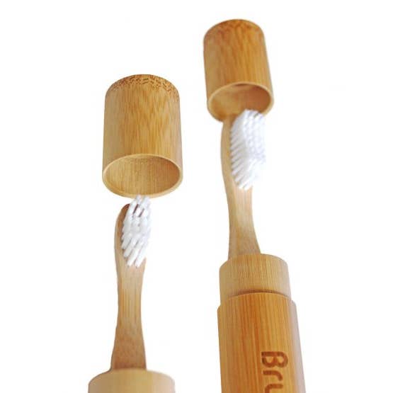 Brush With Bamboo - Wholesale Toothbrush Holder - Adult Bamboo Travel Case