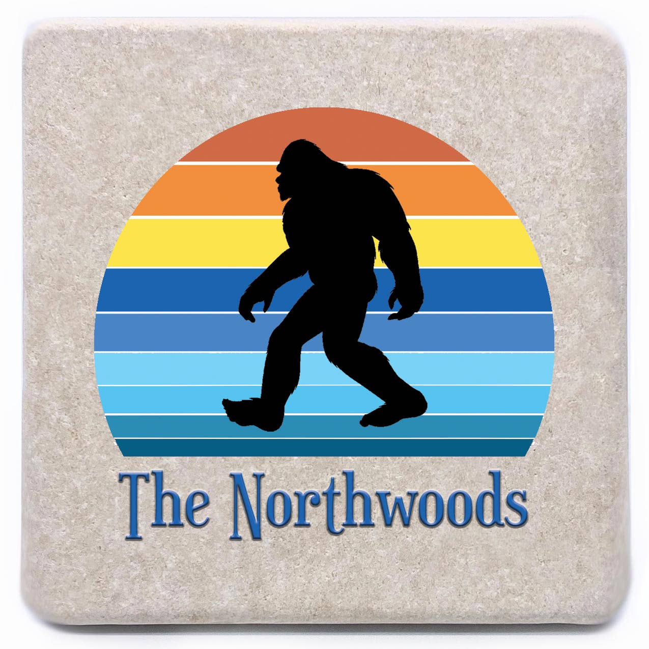 Noomoon - Wholesale Magnet - Bigfoot Retro Sunrise Custom Name Drop Stone Magnet4