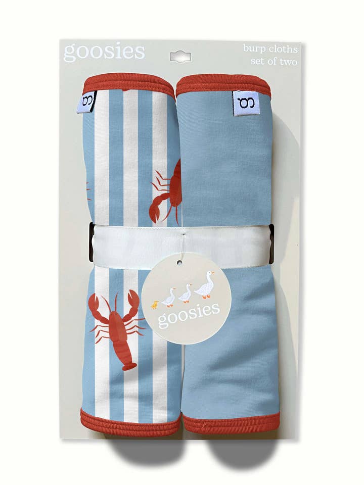 Little Pinchers Crawfish/Lobsters- Burp Cloth Set for wholesale by Goosies
