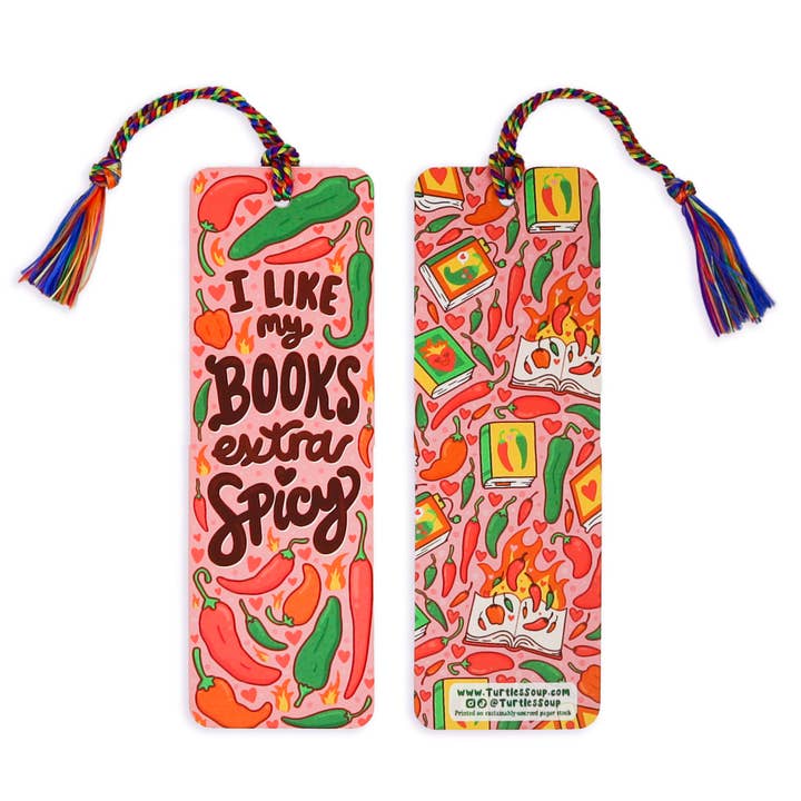 Turtle's Soup - Wholesale Bookmark - I Like My Books Spicy Reader Gift Bookmark with Tassel