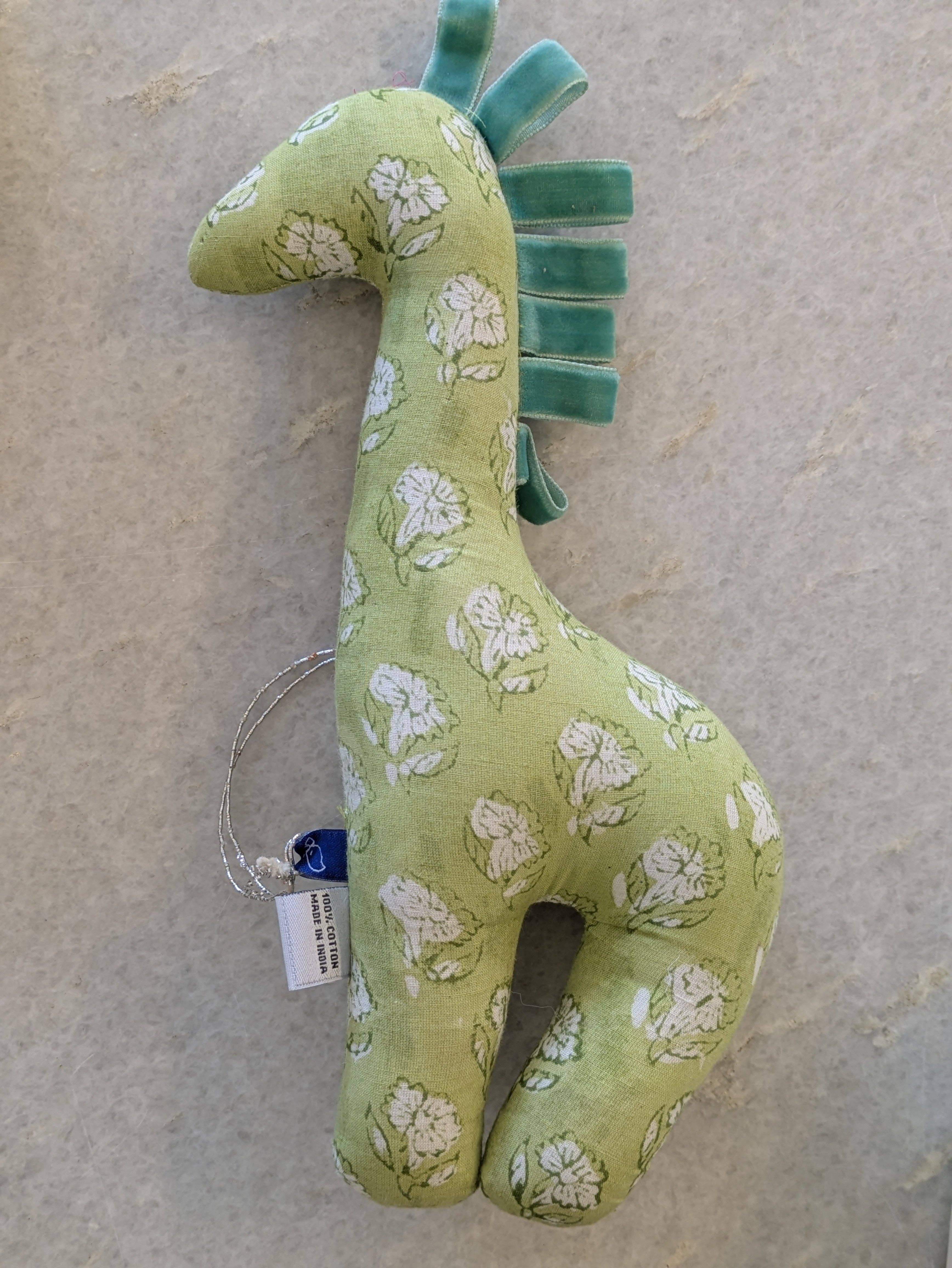 Curiosity - Vente Peluche – enfant et bébé - Jouet en peluche girafe en ruban de coton5