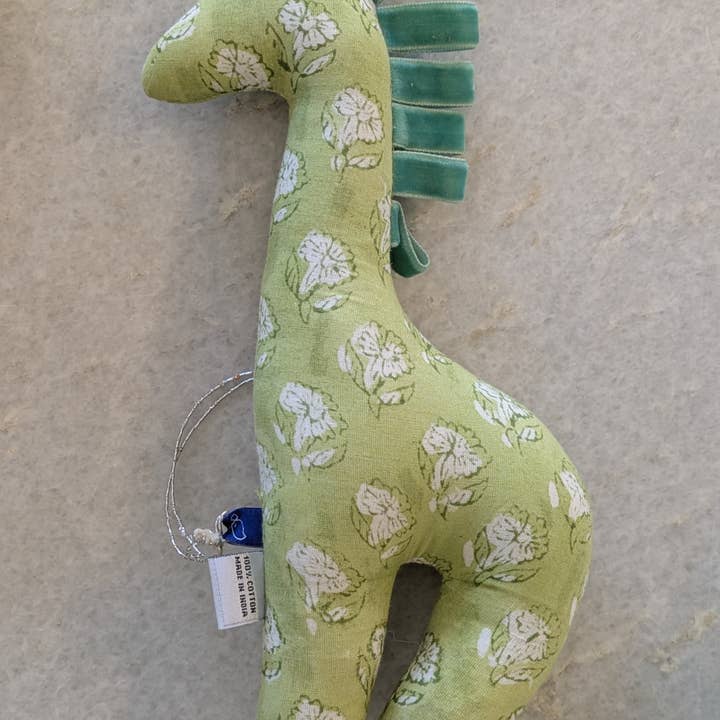 Curiosity - Vente Peluche – enfant et bébé - Jouet en peluche girafe en ruban de coton5