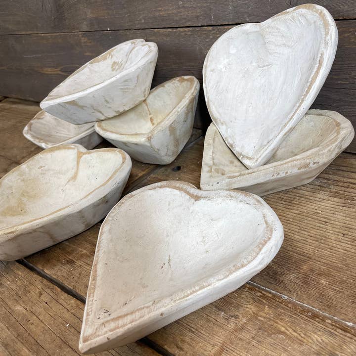 My Amigos Imports - Wholesale Candle Holder - Great Buy-WH5-Mini Heart-6 in-Candle Ready-Shallow-White-$43