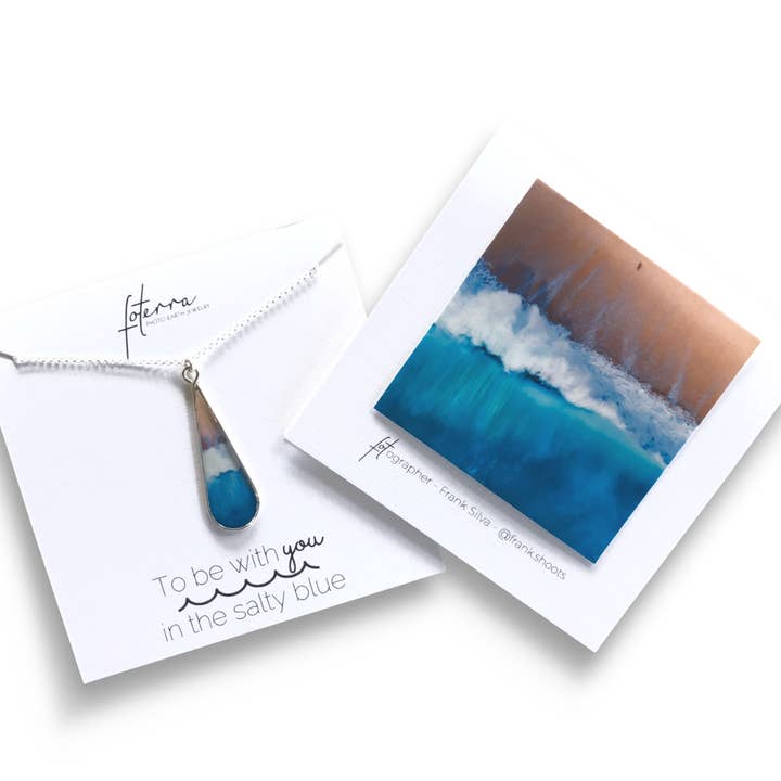 Salty Blue Necklace for wholesale by Foterra Jewelry