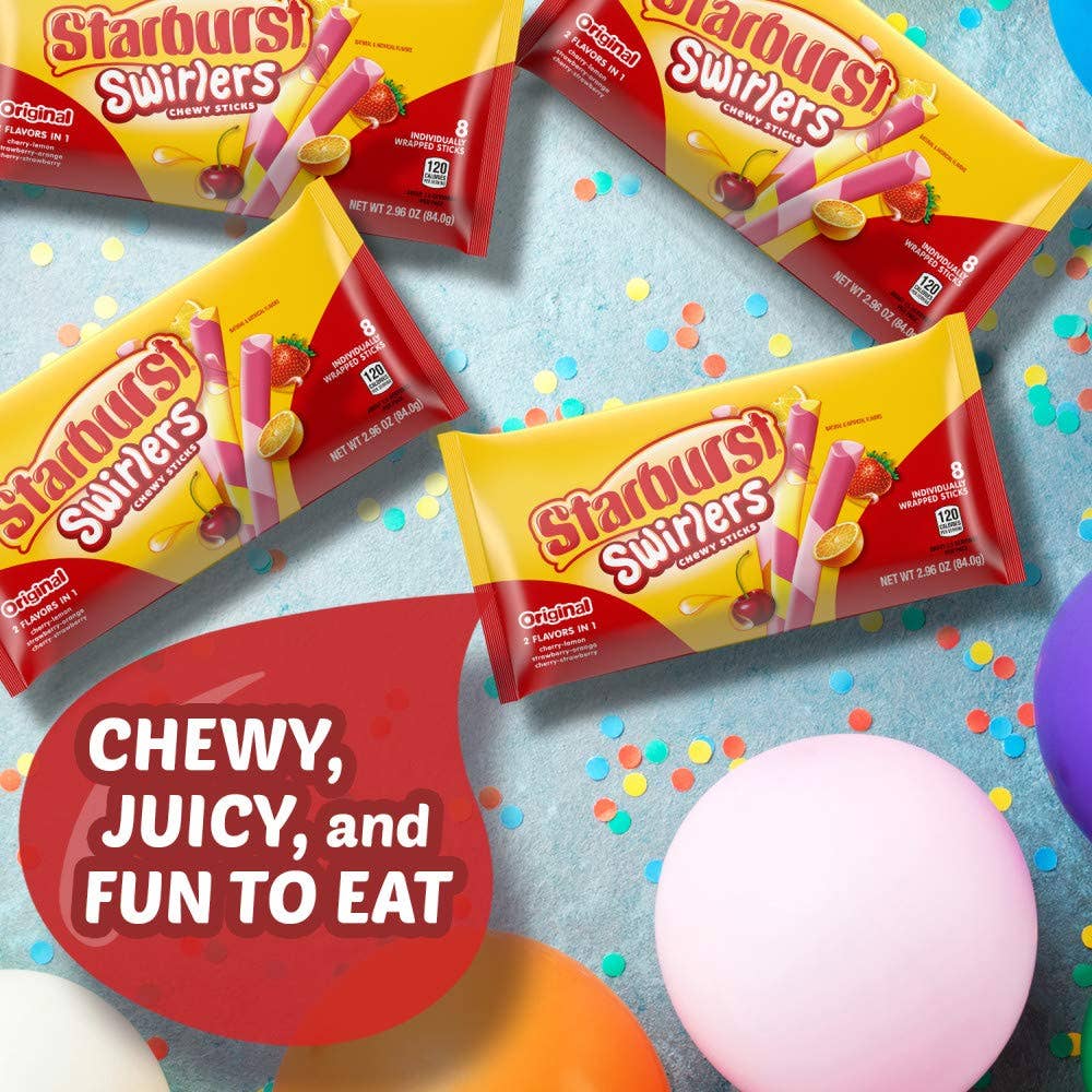 Horizon Top Market - Wholesale Cotton Candy - STARBURST Swirlers  Chewy Candy, Share Size, 3oz. x 151