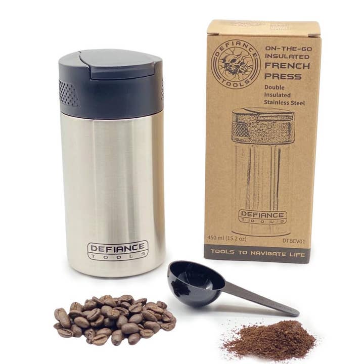 Insulated French Press To-Go for wholesale by Defiance Tools
