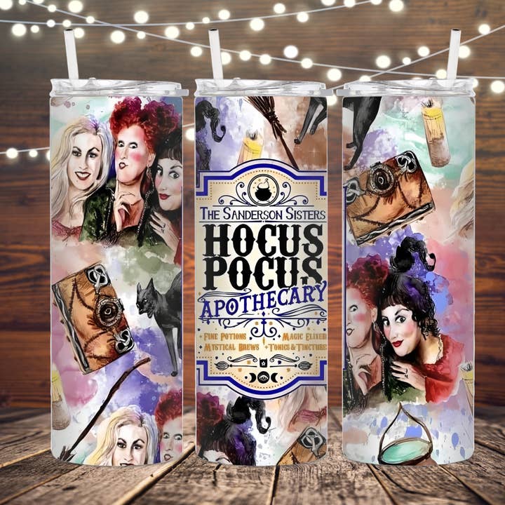 Witches Apothecary Collage Sublimation Tumbler for wholesale by K. I. Designs