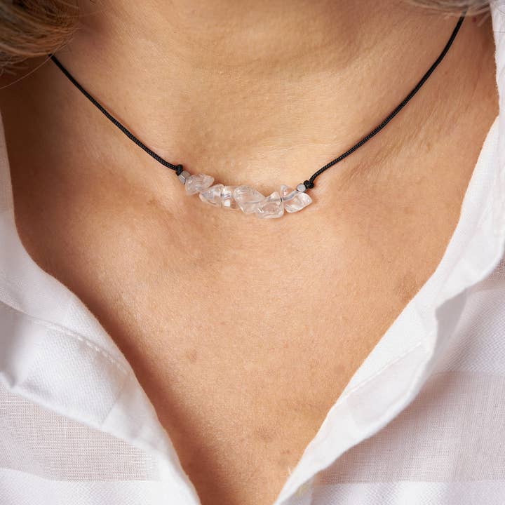 Collana con pietre portafortuna mese di aprile per la vendita all'ingrosso da parte di Nella & Complements