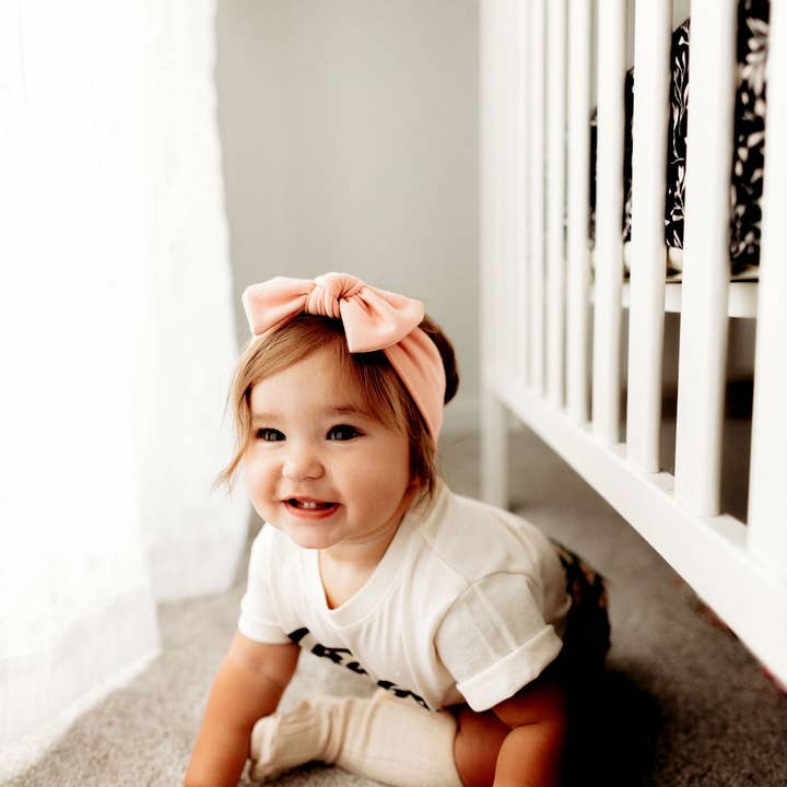 Stirnband mit Schleife: Oranger Sorbet für den Großhandel von Bohemian Babies