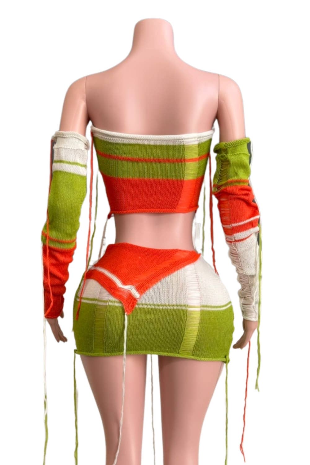 NEWGENS – wholesale Activewear set – Women′s – NC2017A Colorblock Distressed Knit Two-Piece Set6