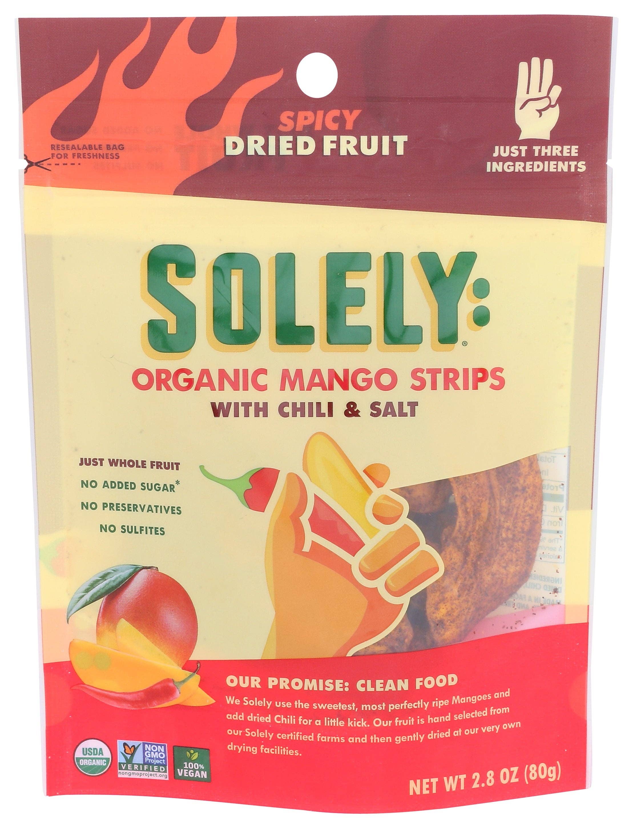 Everyday Supply Co - Wholesale Dried/Dehydrated Fruit - SOLELY FRUIT DRY MANGO CHILI SAL - Case of 8