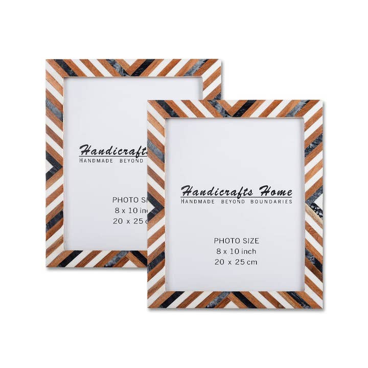 Handicrafts Home - Wholesale Picture Frame - Photo Frame Marquet-Cosmo in Multi, Pack of 2, 8 Sizes