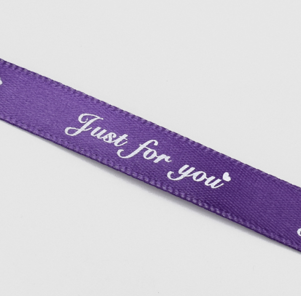 ByHome - Vente Ruban – emballage cadeau - Ruban cadeau étroit en polyester 1 cm x 46 m, « Just for You »16