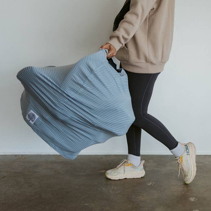 Multi-use Cover, Stormy Blue Stripe for wholesale on Faire1