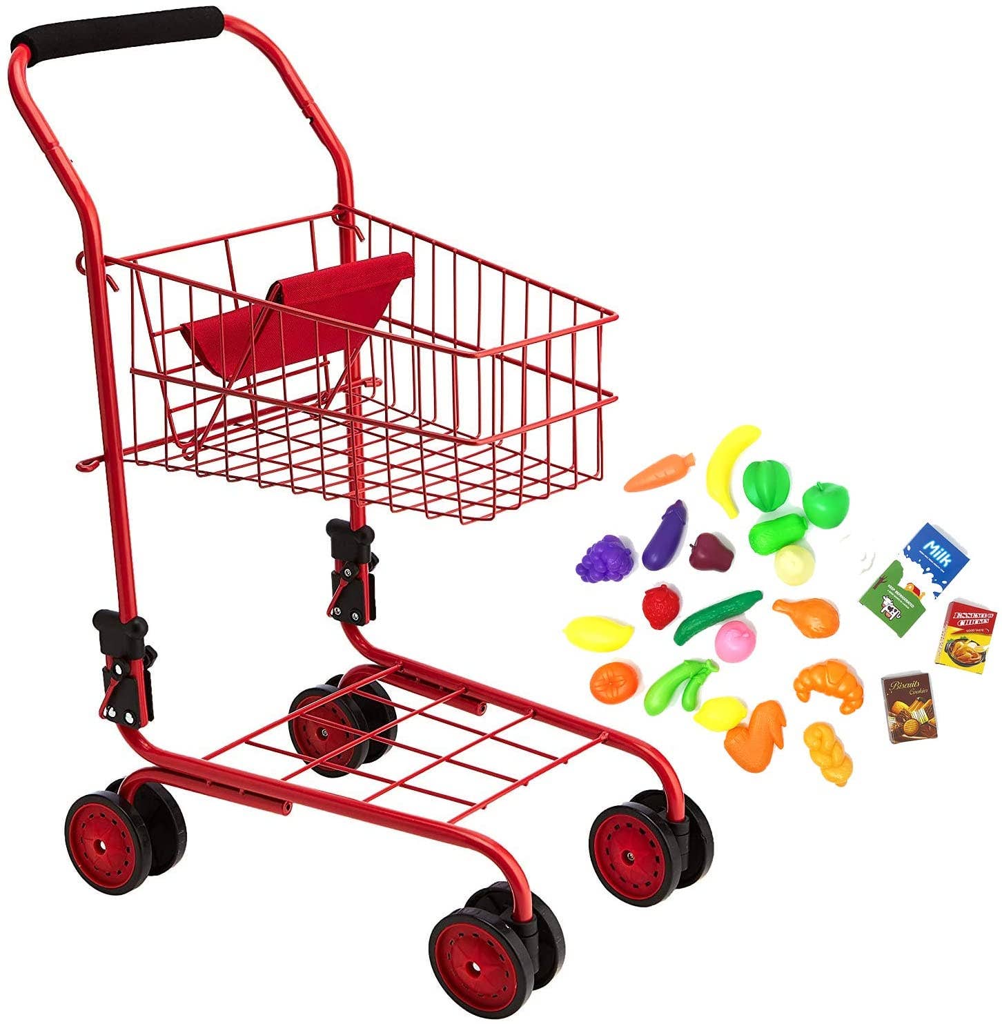 The New York Doll Collection - Wholesale Toy Set - Kids - Toy Shopping Cart - Includes Food0