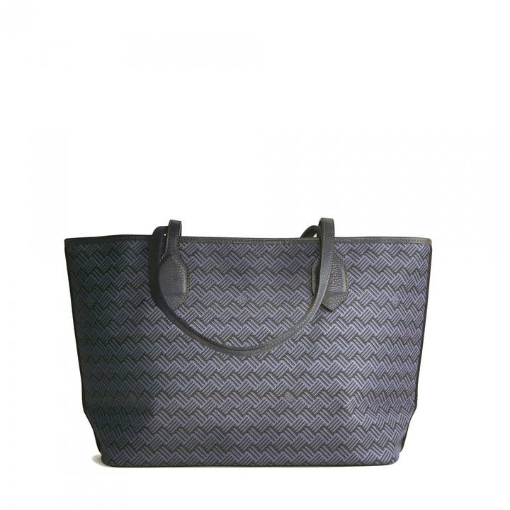 Delage - Wholesale Tote Bag - Women's - Lulu PM Grey Canvas & Grey Leather1