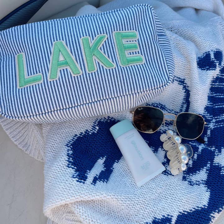 KENZKUSTOMZ - Wholesale Pouch - Women's - Lake - Blue Seersucker Large