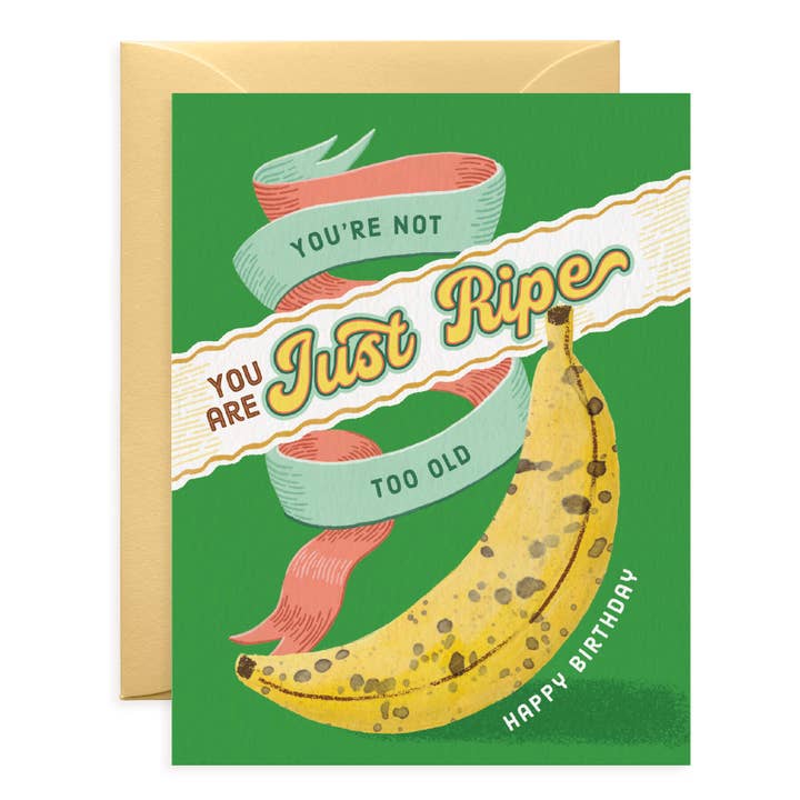 Ripe Banana | Birthday Greeting Card | Fruit & Food Card for wholesale by O.O.M.F. Creative