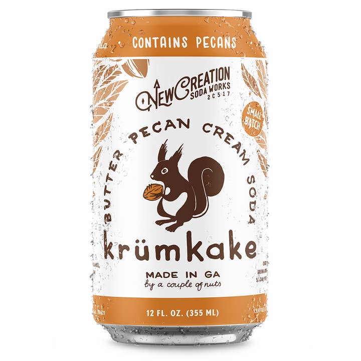 New Creation Soda - Wholesale Soda/Carbonated Drink - Krumkake Butter Pecan Cream Soda (Case of 16)4