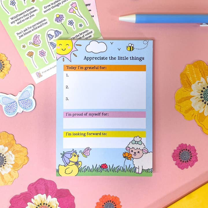 Sunshine Lane - Wholesale Notepad - A6 Gratitude Pad - Appreciate the Little Things2