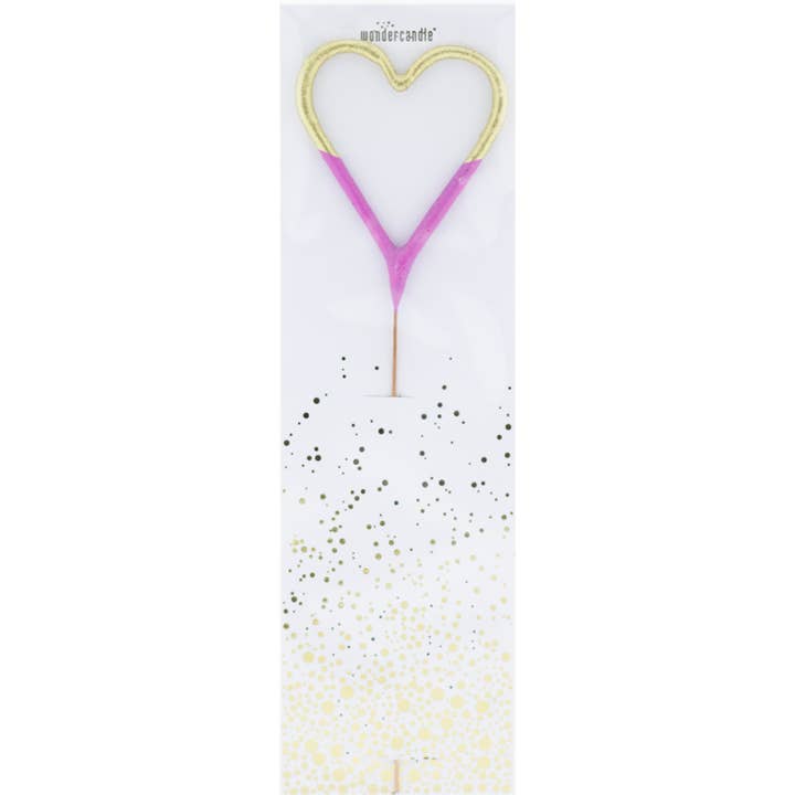 Bicolor heart 2-color gold pink Wondercandle® classic for wholesale by Wondercandle
