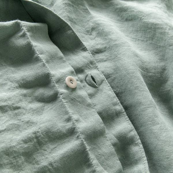 LinenMe – Engroshandel Dynebetræk – Linned dyne spa grøn sten vasket3