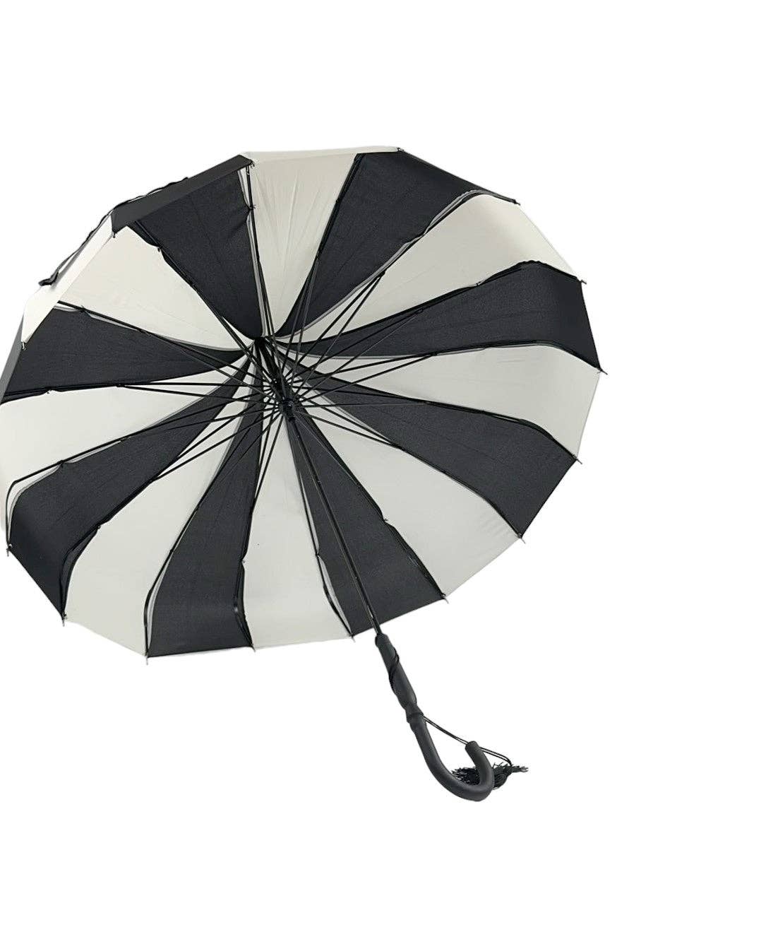 Soake - Wholesale Umbrella - Women's - Boutique CLASSIC Pagoda Umbrella Black and Cream5